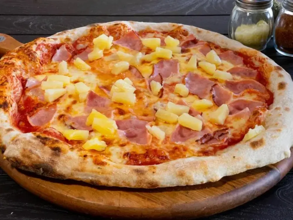 Pizza artesanal Hawaiana